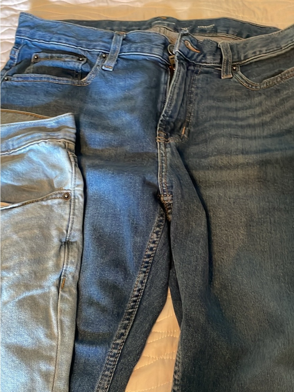 3 Men's Blue Denim Jeans - Classic Straight Fit